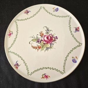 Vintage Romarco Ware Footed Cake Plate Server Made In England Floral